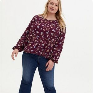 Crinkle Gauze Tiered Top